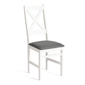 Обеденный стул CROSSMAN / white, ткань тёмно-серая (150) разобранный id 20024 в Ханты-Мансийске